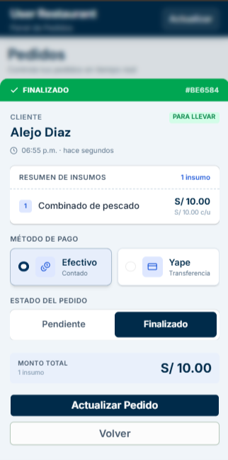 Caja cerrando el turno